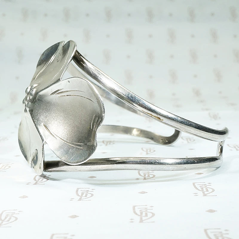 NYE Sterling Dogwood Blossom Cuff