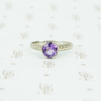 otsby and barton white gold and amethyst ring