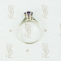 otsby and barton white gold and amethyst ring side