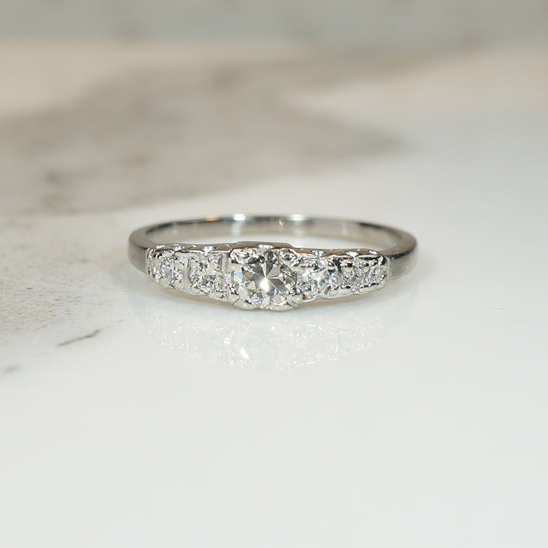 1930's Platinum OEC Diamond Ring
