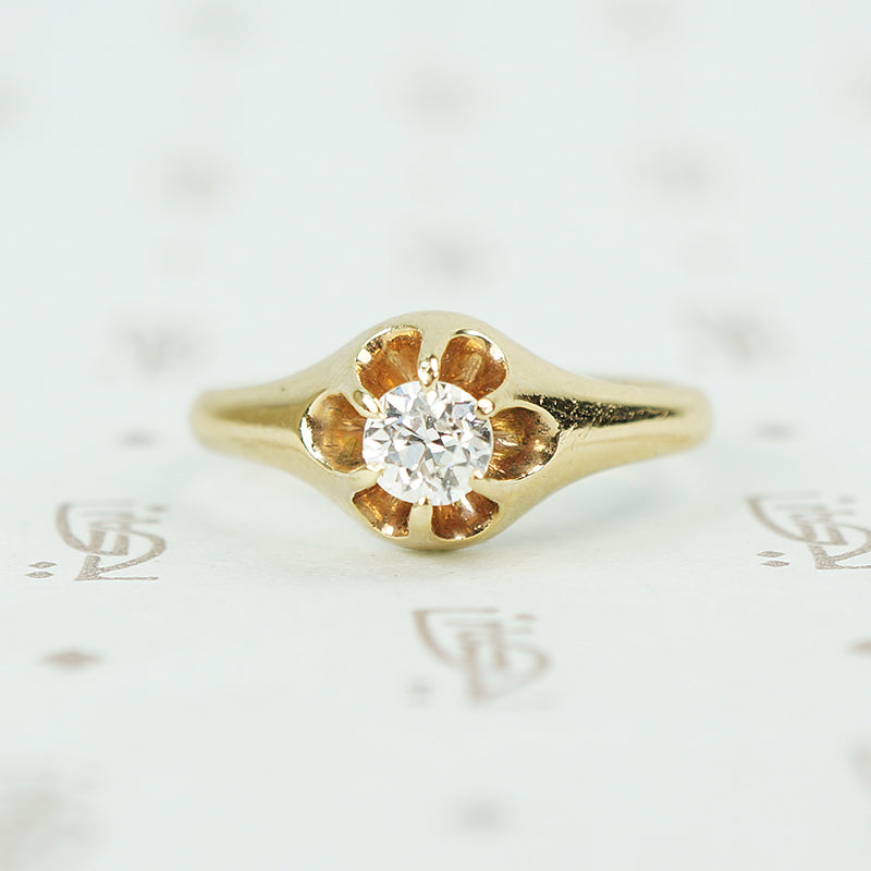 old european cut diamond ring