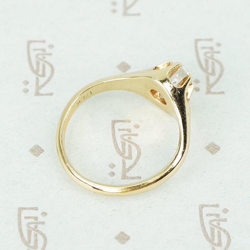 old european cut diamond ring profile