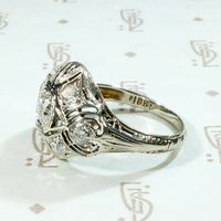 Extraordinary Edwardian/Deco Diamond Ring
