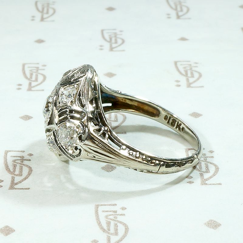 Extraordinary Edwardian/Deco Diamond Ring