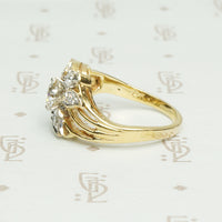 OMC Cushion Cut Diamond Flower Ring