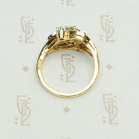 OMC Cushion Cut Diamond Flower Ring