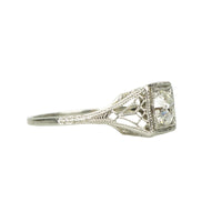 The Perfect Art Deco Platinum Engagement Ring - Gem Set Love