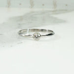 Dainty Diamond Solitaire Platinum Engagement Ring