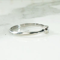 Dainty Diamond Solitaire Platinum Engagement Ring