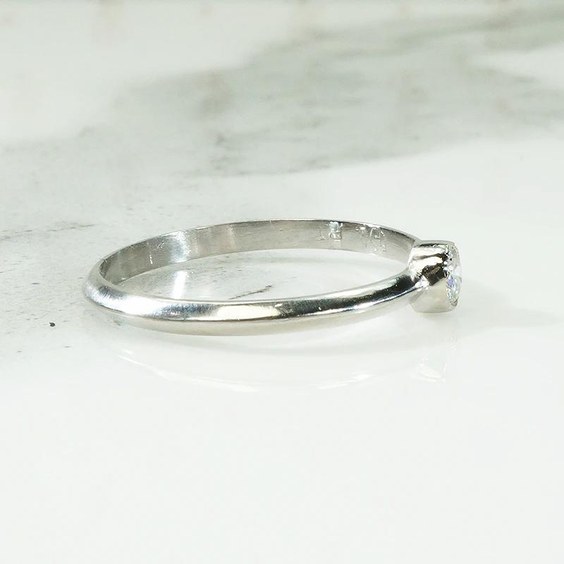Dainty Diamond Solitaire Platinum Engagement Ring