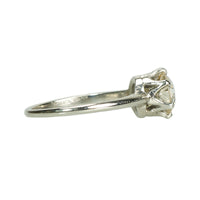Vintage Platinum Solitaire Engagement Ring - Gem Set Love