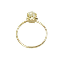 Cushion Cut Antique Diamond Gold Engagement Ring - Gem Set Love