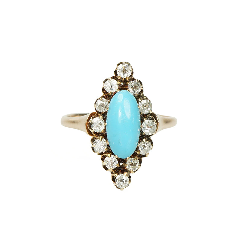 Rose Gold and Old Mine Diamond Ring - Gem Set Love