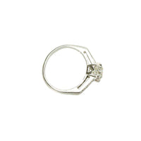 Vintage Platinum and Old Mine Cut Diamond Engagement Ring