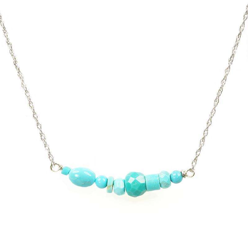 The Olio Arc Necklace in Turquoise by brunet