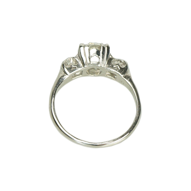 Vintage Cushion Cut Diamond and Platinum Ring - Gem Set Love