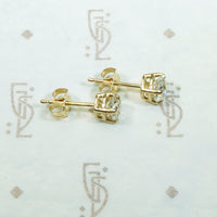 Antique Cushion Old Mine Cut Diamond Studs