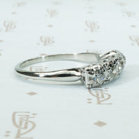 Old Mine Cut Diamond Platinum Band