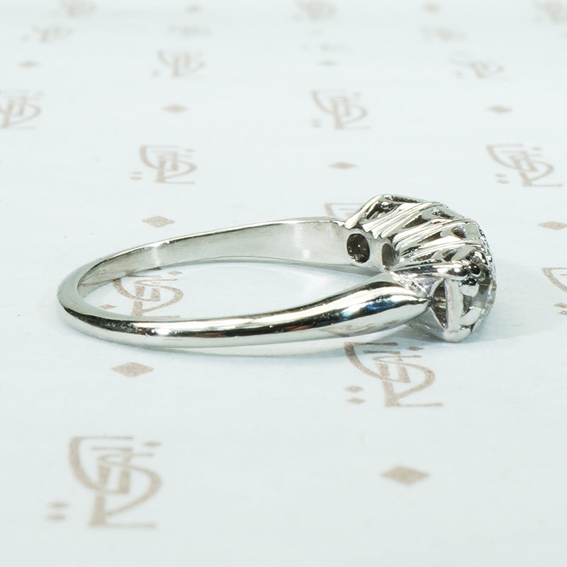 Old Mine Cut Diamond Platinum Band