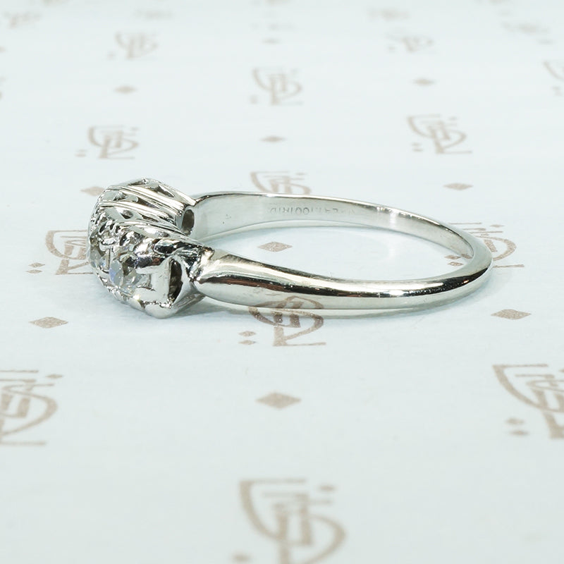 Old Mine Cut Diamond Platinum Band