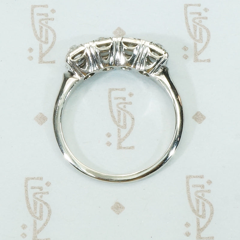Old Mine Cut Diamond Platinum Band