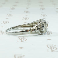 Industrial Chic Old Mine Diamond Engagement Ring