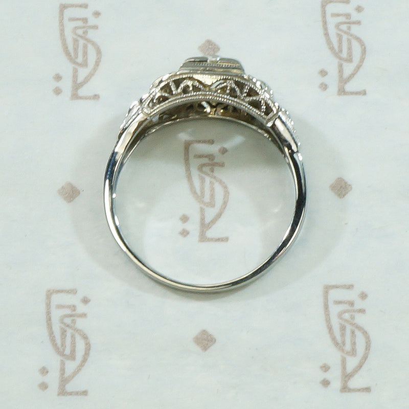 Industrial Chic Old Mine Diamond Engagement Ring