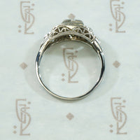 Industrial Chic Old Mine Diamond Engagement Ring