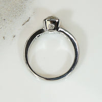 Bezel Set OMC Diamond and Sapphire Engagement Ring