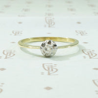 Platinum and 18k OMC Diamond Solitaire