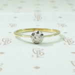Platinum and 18k OMC Diamond Solitaire