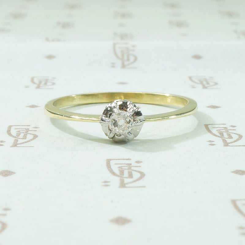 Platinum and 18k OMC Diamond Solitaire