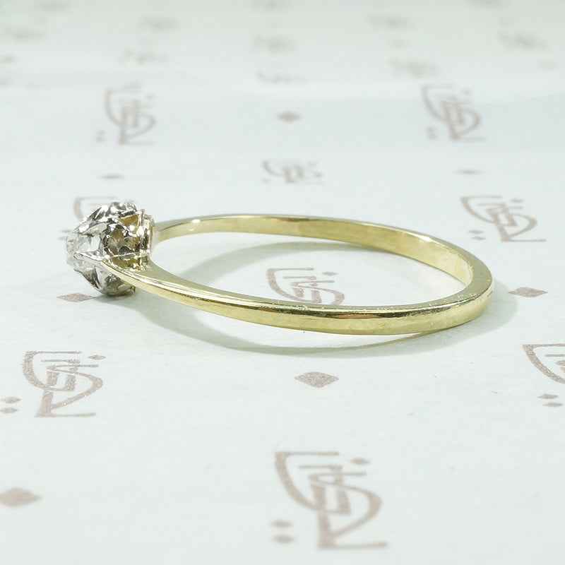 Platinum and 18k OMC Diamond Solitaire