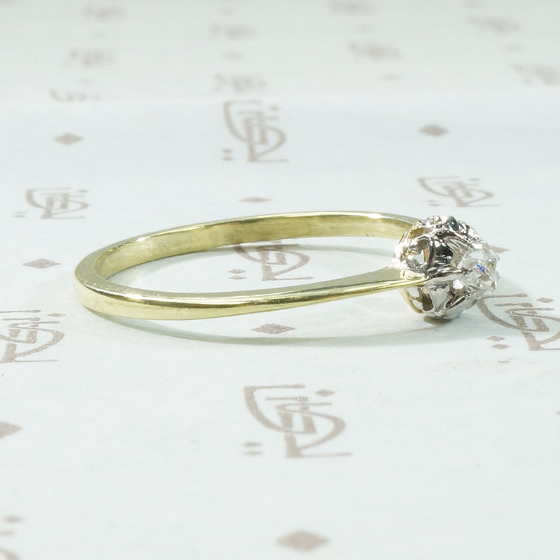 Platinum and 18k OMC Diamond Solitaire