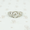 platinum deco engagement ring