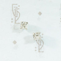 Old Mine Diamond Studs in Platinum