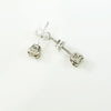 Old Mine Diamond Studs in Platinum