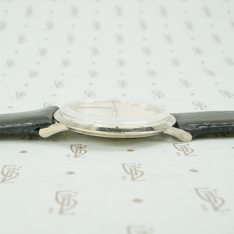 1970's Omega 14k White Gold Ultra Slim Wristwatch
