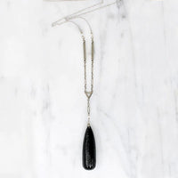 Deco Inspired Onyx & White Gold Necklace by brunet