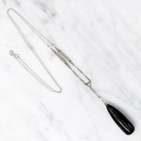 Deco Inspired Onyx & White Gold Necklace by brunet