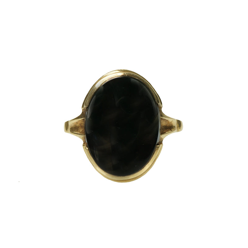 Onyx and Gold Vintage 1930's Ring