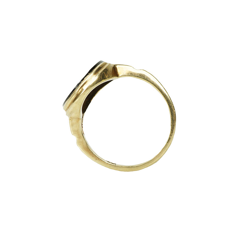 Onyx and Gold Vintage 1930's Ring