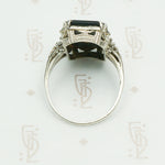 Fabulous Deco Filigree Onyx and Diamond Ring
