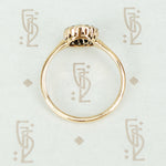 Antique Rose Cut Diamond Halo Opal Ring