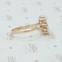 oec diamond and opal ring side view