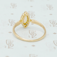 opal and omc diamond navette ring back view
