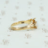 opal and pearl vintage gold ring fluted side viw