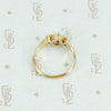 opal and pearl vintage gold ring back view