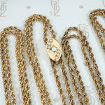 Lovely Long Opal and Pearl Slide Chain