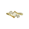 Unique Vintage 1915 Opal and Diamond Ring - Gem Set Love